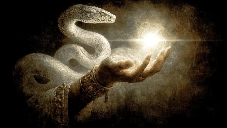 Serpent externalization and conscious wielding in katabasis