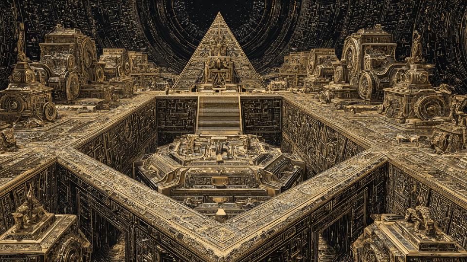 Ancient solar dominion architecture rooted in the Black Sun field